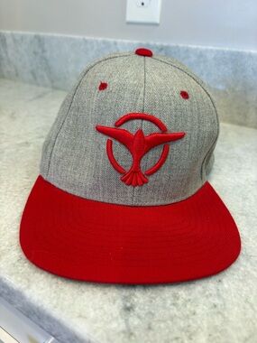 DJ Tiesto The Classic Grey Crown with Red Bill Snapback